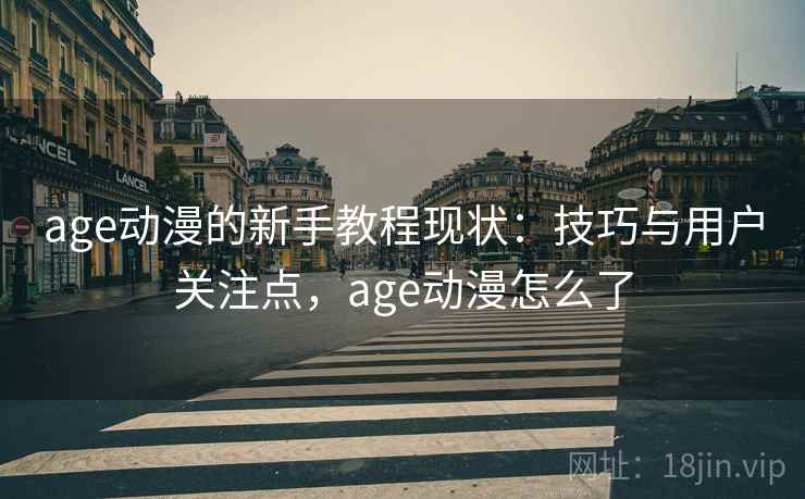 age动漫的新手教程现状：技巧与用户关注点，age动漫怎么了