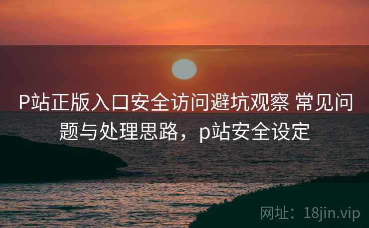 P站正版入口安全访问避坑观察 常见问题与处理思路，p站安全设定