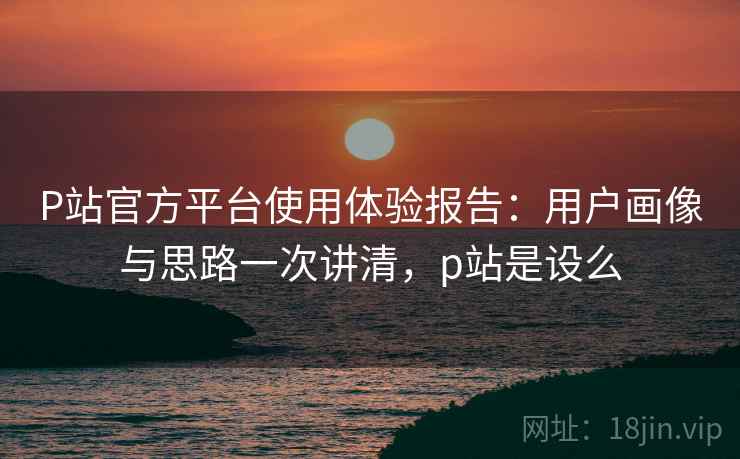P站官方平台使用体验报告:用户画像与思路一次讲清,p站是设么 P站官方平台使用体验报告:用户画像与思路一次讲清,p站是设么