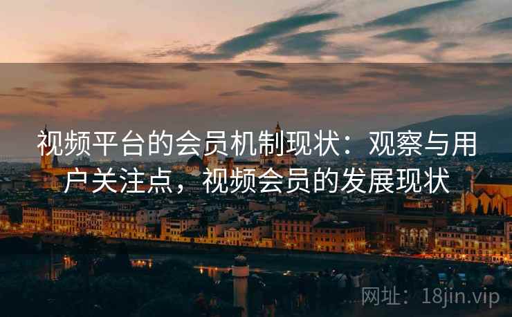 视频平台的会员机制现状：观察与用户关注点，视频会员的发展现状