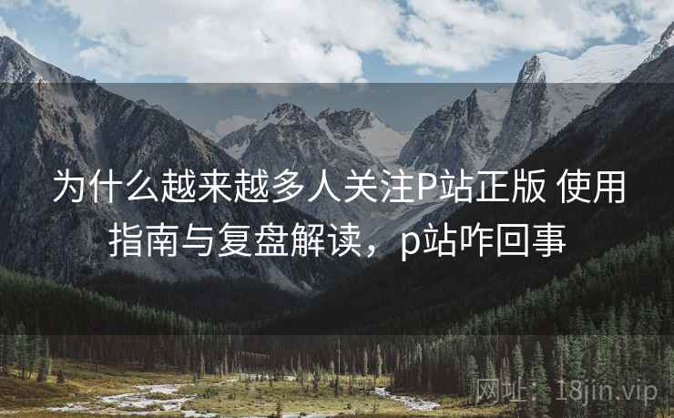 为什么越来越多人关注P站正版 使用指南与复盘解读，p站咋回事